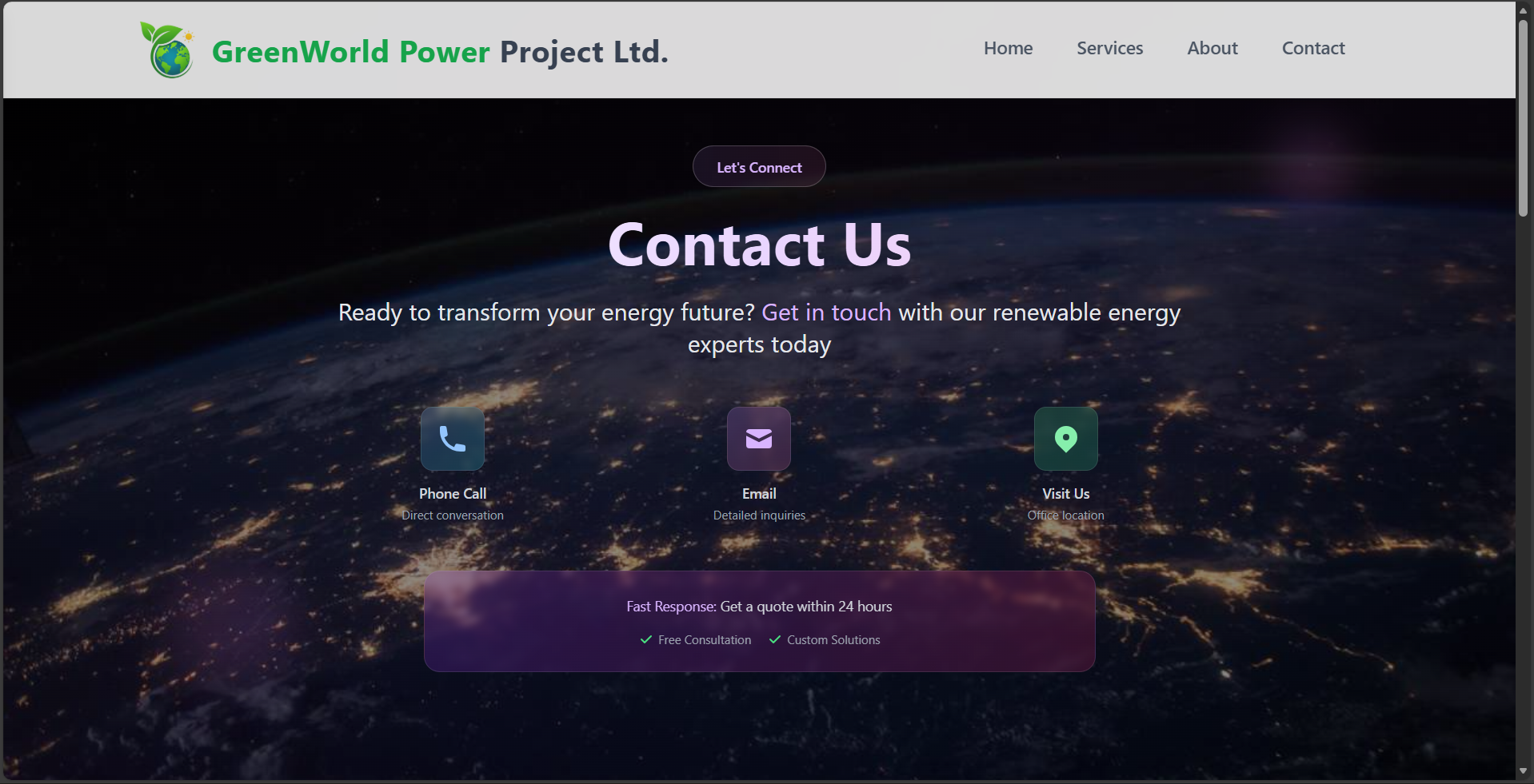 Greenworld website preview